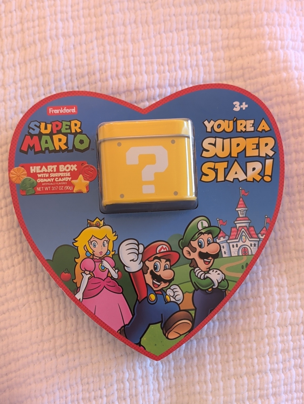 Sealed Super Mario Heart Box with Surprise Gummy Candy